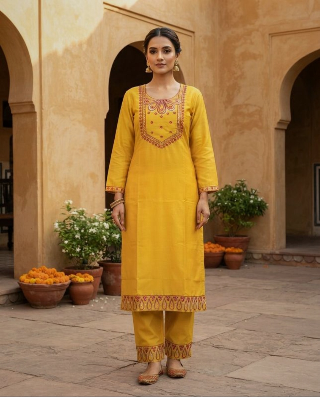 Silk Shalwar Kurti Set